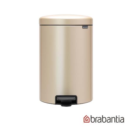 【Brabantia】NEWICON腳踏式時尚環保垃圾桶 香檳金-20L (十年保固)✿70F001